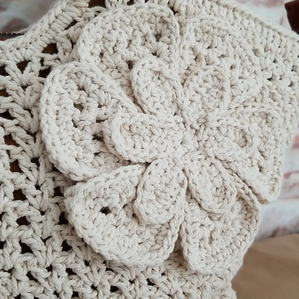 New Patricia Nash Mazara Crochet Tote Bag - Picture 4 of 14